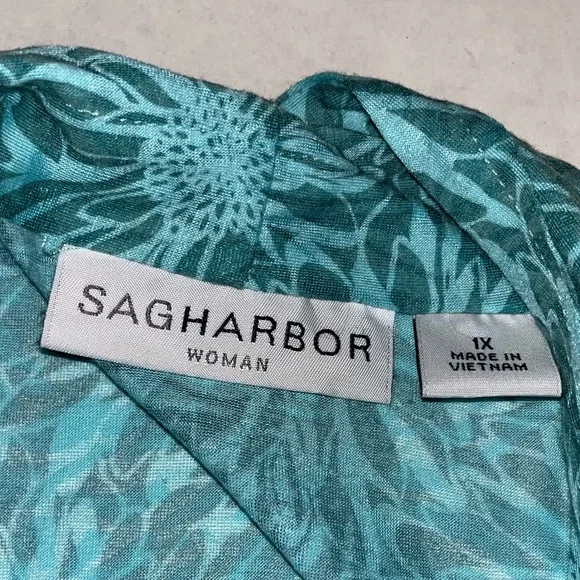 Sag Harbor Woman Tank Top with Open Front Blouse‎ Size 1X - Picture 10 of 14